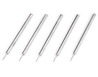 5pcs 0.8mm Flat Head Diamond Burrs 2.35mm Shank Wheel Disc Circular Polishing Cutting Grinding Carving Gem Stone File Rotary Drill Bit Tool