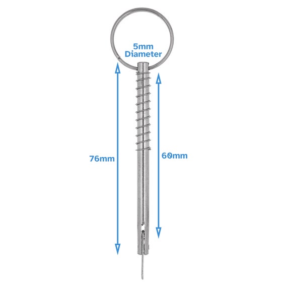 4 Perno Di Bloccaggio A Sgancio Rapido Con Maniglia A T - Acciaio Inox 304, Ø8mm, Lunghezza 70mm