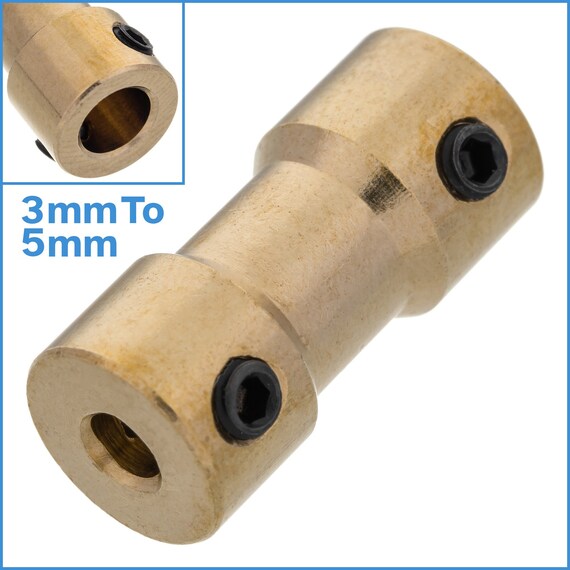 Da 3mm a 5mm ottone Accoppiatore albero motore solido Da 3mm a 5mm ottone Accoppiatore albero motore solido