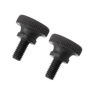 2個 M6 x 12 mm ブラック つまみネジ ローレットヘッド カーボンスチール 手締め 緩め ナット ロック クランプ ねじ付き ローレットボルト 締め付けツール