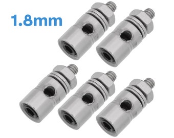 5 stücke 1,8mm Gestänge Stecker Edelstahl Stopper Motor Welle Linkage Gelenk Koppler Stick Adapter Für fernby modell 1,8mm Boot Zubehör