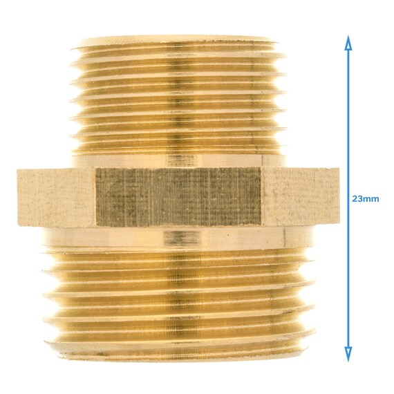 Boccola Riduttrice Esagonale In Ottone 1/2" NPT Maschio X 1/4" NPT Femmina – Confezione Da 5 Pezzi