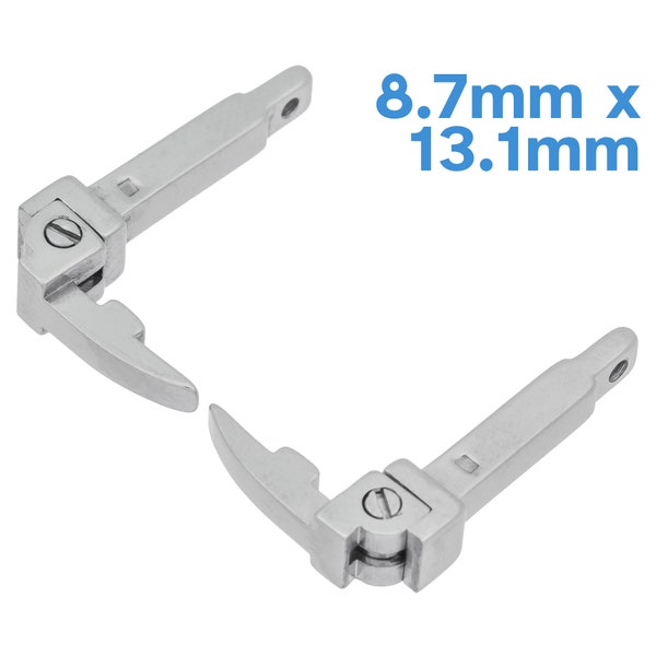 2pcs 8.7mm + 13.1mm L+R Glasses Spring Hinge Assembly Acetate Joint Repair Bit Tool Optical Eyeglass Temple Arm Specs Spectacles Screw In On