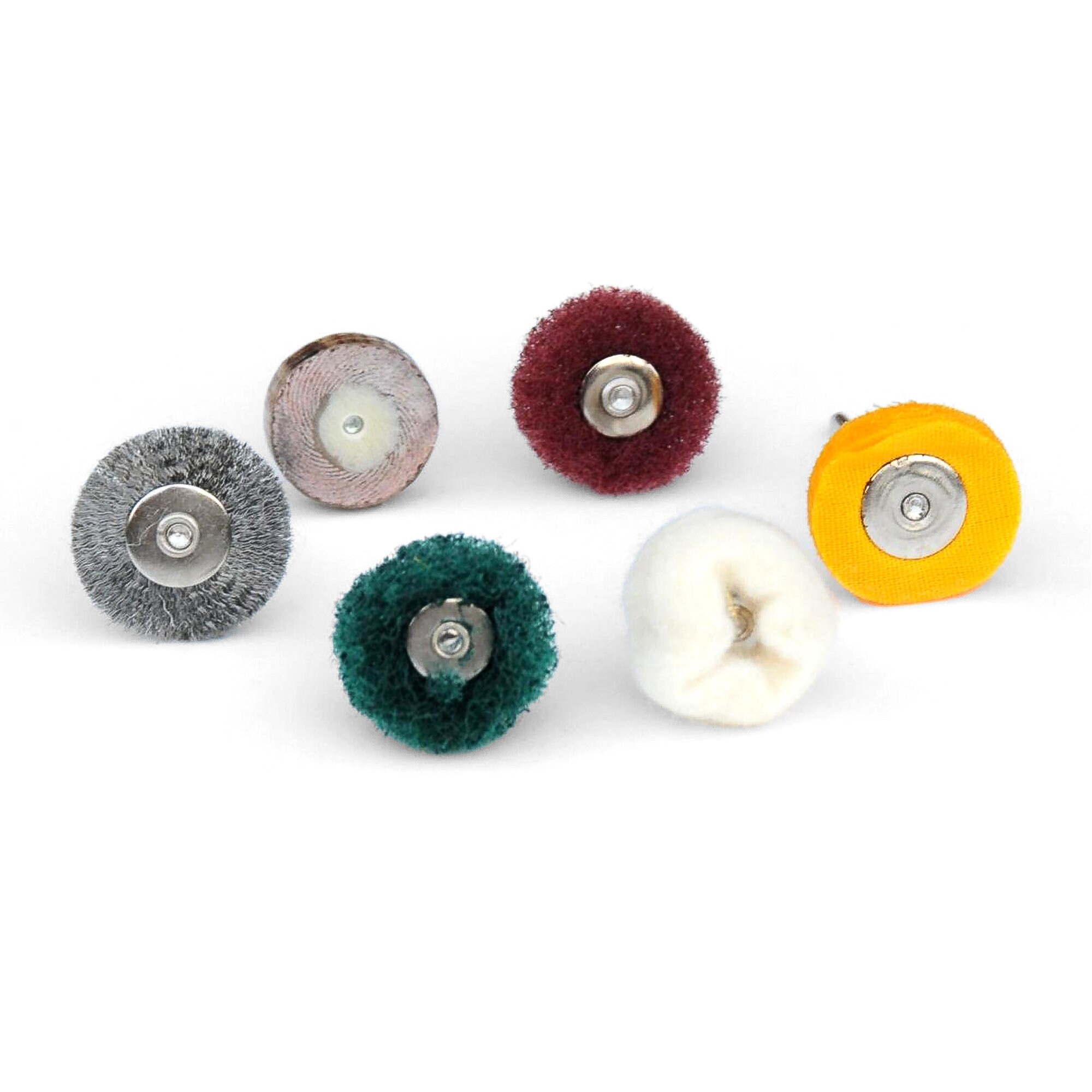 thumbnail image 2 of FPPO 1Inch Polishing Buffing Wheel Set,Wool Felt Cotton Mounted 3mm Shank For Rotary Tool Accessories,Mini Brush Polishing Kit For Watch And Jewelry... 2 of 9