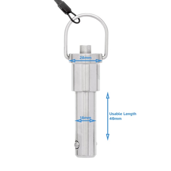 Quick Release Ball Lock Dowel Pin, 1/4 Inch, 1-1/2