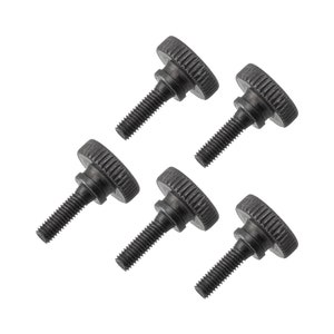 5個 M3 x 10 mm ブラック つまみネジ ローレットヘッド カーボンスチール 手締め 緩め ナット ロック クランプ ねじ付き ローレットボルト 締め付けツール