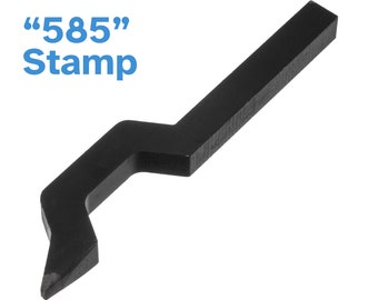 585 Sello de oro de 14 quilates Punzón de acero 1,3 mm x 2,4 mm Marcador Marcador Estampado Metalistería Número de metal Molde numérico Tallado Joyero Herramienta de joyería