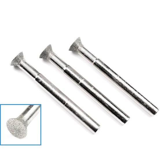 20 Frese Diamantate Per Dremel - Set Con Gambo 3mm Per Intaglio Pietra, Lucidatura E Incisione - Foto 5