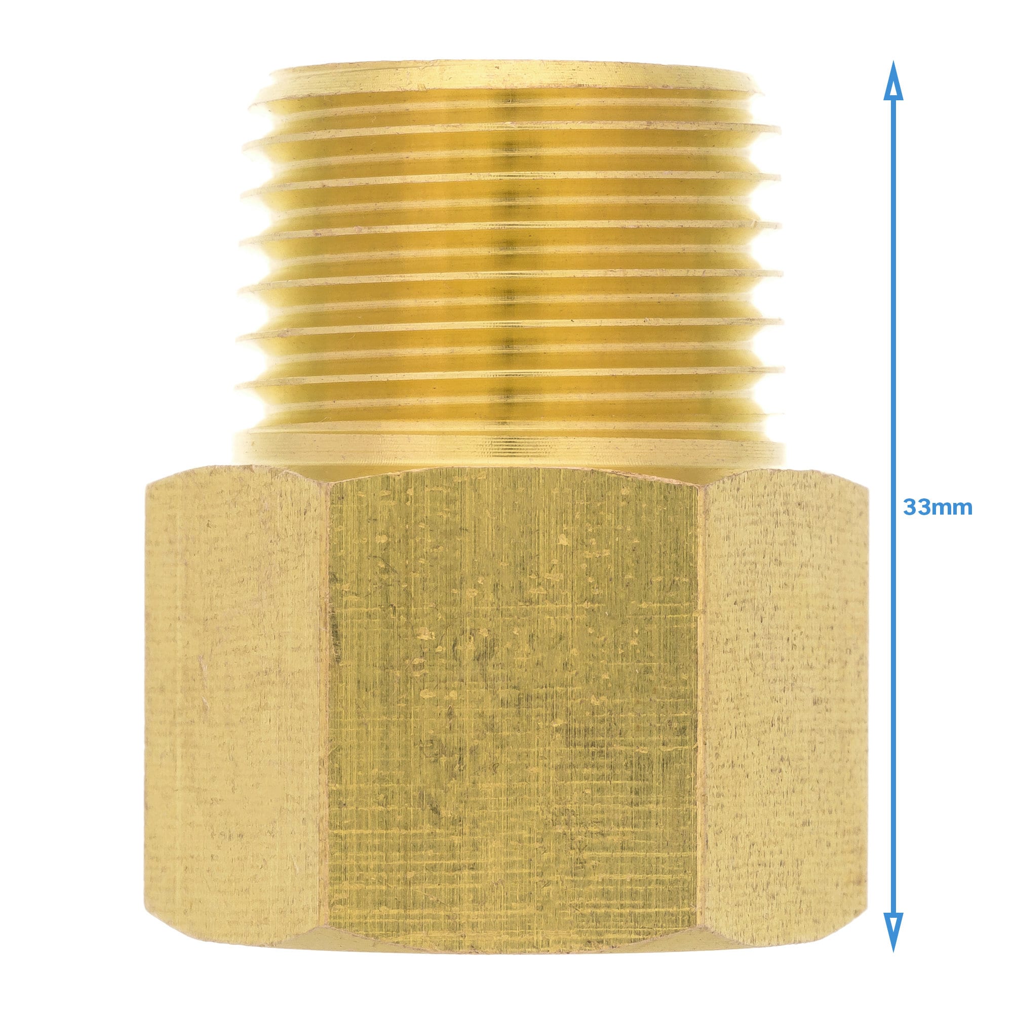 Tsinghwang 4 Stück G 1/2 (BSP) Innengewinde auf US 1/2 NPT Außengewinde Messing Rohrverschraubungsadapter, G auf NPT Adapter 1/2 Zoll Konverteranschluss
