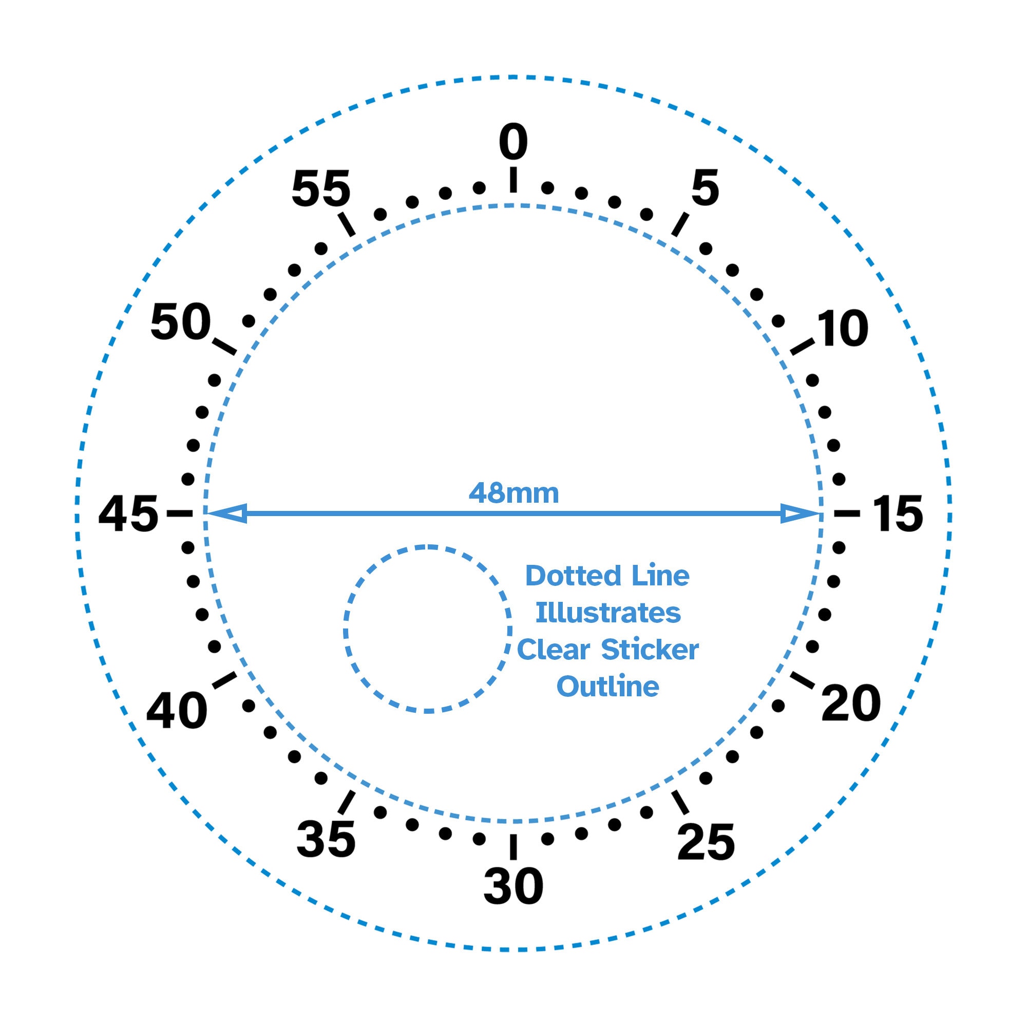 60 Minute Kitchen Countdown Timer Self Adhesive Label Clockwise Time ...