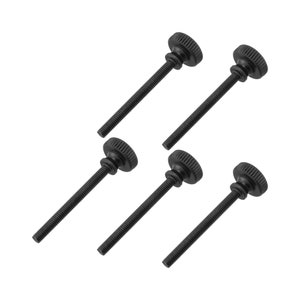 5個 M3 x 30 mm ブラック つまみネジ ローレットヘッド カーボンスチール 手締め 緩め ナット ロック クランプ ねじ付き ローレットボルト 締め付けツール