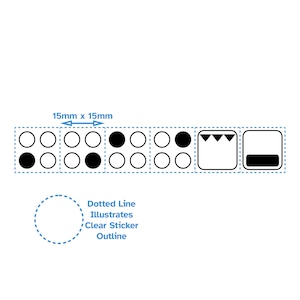 Étiquettes autocollantes pour table de cuisson pour 4 plaques de cuisson - Impression noire avec fond transparent - Symboles de l'interrupteur à cadran Autocollants pour four