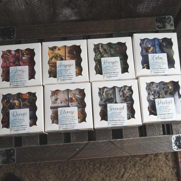 Intentioned Tealights, Candle, Love, Inspire, Prosper, Calm, Divine, Ground, Cleanse, Protect