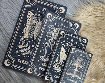 Medium Tarot Card Wall Art: Witchy Decor, Spiritual Souvenir, Handmade Celestial Gift (4.7x8)