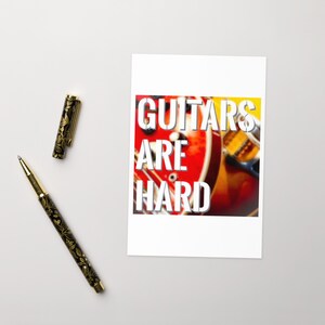 Gitaren zijn hard Wenskaart