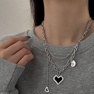 Pixel Heart Necklace 