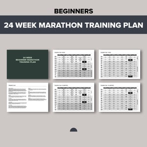 24 Week Beginner Marathon Training Plan, First Marathon Running Programme, Marathon Training Guide, Runner Gift | Printable A4 Size PDF
