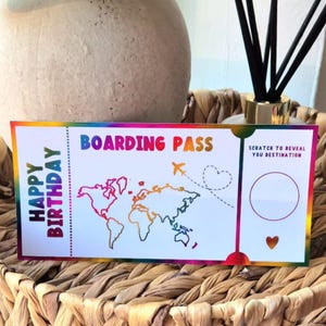 Surprise Ticket Card Ervaringscadeaus voor verjaardag, verijdelde instapkaartvoucher, cadeaubon speciale gelegenheden, verrassing vakantieonthulling