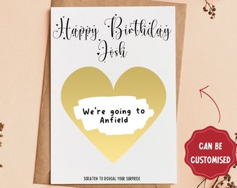 Carte à gratter surprise personnalisée pour lui ou elle, cadeau surprise des Fêtes, carte à message secret, carte à gratter de Noël, cadeau expérience