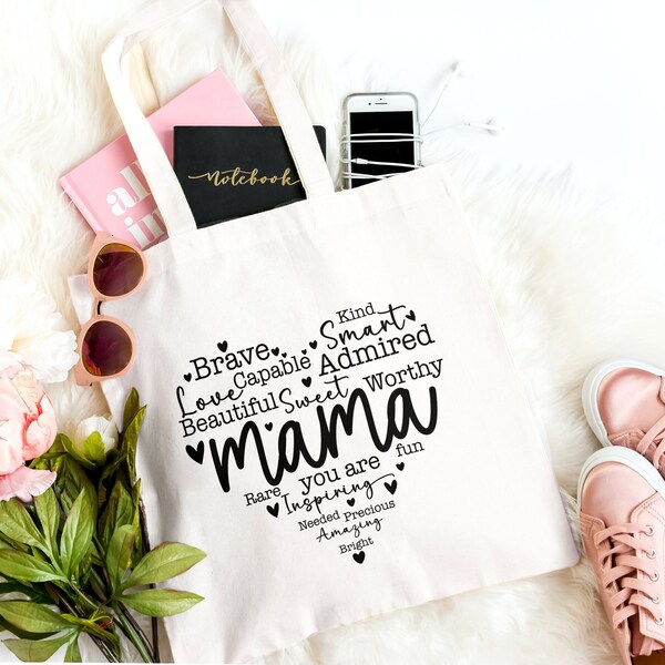 MAMA YOU ARE tote bag, Gift for New Mums, First Time Mum Gift, Bag for Mama, Personalised Tote Bag for mam, Cute Tote Bag Pick me up