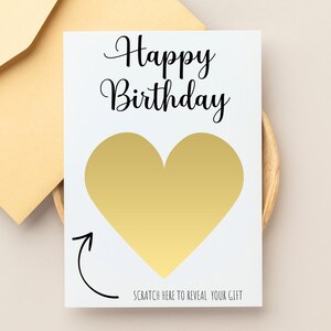 Cadeau pour enfants et adultes, bon d'échange, bon d'achat personnalisé, carte à gratter surprise pour lui, message secret caché