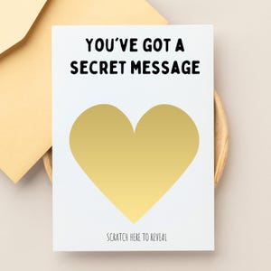 Bon personnalisé, carte à gratter surprise pour lui, cadeau pour enfants et adultes, bon d'achat, message secret caché