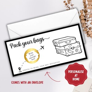 Surprise Holiday Reveal, Surprise Ticket Card Experience, Gift Card Special Occasions, Gifts for Birthday, Boarding Pass Voucher