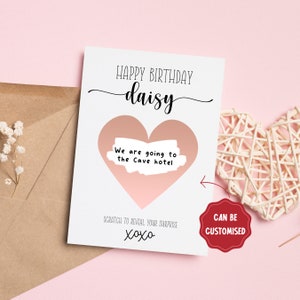 Biglietto da grattare a sorpresa per lui o per lei, regalo a sorpresa per le feste, biglietto con messaggio segreto, biglietto da grattare a forma di cuore, biglietto da grattare di Natale, regalo rivelatore