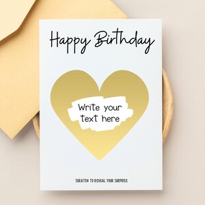 Bon d'échange, message secret caché, bon d'achat personnalisé, carte à gratter surprise pour lui, cadeau pour enfants et adultes