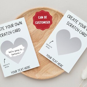 Crea il tuo biglietto da grattare a sorpresa, regalo a sorpresa di Babbo Natale, biglietto da grattare a forma di cuore, biglietto da grattare di Natale, regalo a sorpresa, gratta e scopri