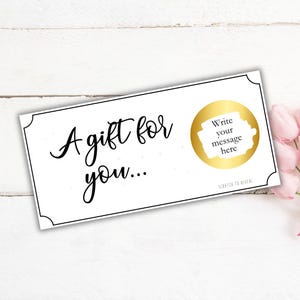 Carte cadeau surprise à gratter, carte cadeau personnalisée, bon cadeau amour, grattez et révélez la surprise, un cadeau pour vous