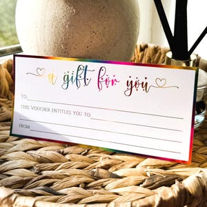 Tarjeta de regalo para ocasiones especiales, certificado de regalo de lujo para mamá, vale de regalo con corazón laminado, tarjeta sorpresa con boleto para cumpleaños.