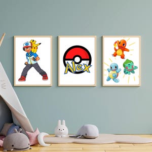 Conjunto de decoração de quarto | Impressão de decoração infantil personalizada | Quarto infantil | Berçário | Casa | Arte de parede | Impressões de parede | Decoração