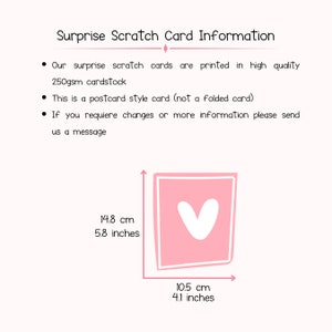 Surprise Scratch Card for Him or Her, Holiday Surprise Present, Secret Message Card, Gold Heart Scratch Card, Christmas Scratch Card, Gift image 8