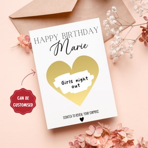 Carte surprise à gratter et révéler, cadeau surprise pour les fêtes, cadeau de luxe pour les fêtes, cadeau d'anniversaire révélation surprise, carte-cadeau surprise
