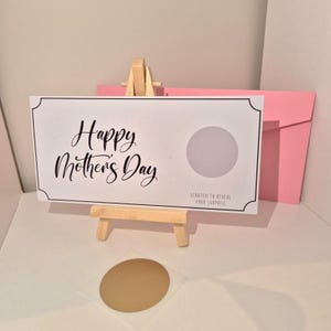 Carte à gratter surprise fête des mères, carte-cadeau personnalisée pour maman, enveloppe cadeau de luxe, grattage et révélation personnalisées