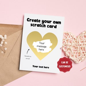 Créez votre propre carte à gratter surprise pour papa ou maman, cadeau surprise d'anniversaire, carte-cadeau pour la fête des pères, carte à gratter de Noël pour maman
