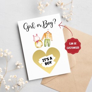 Gratter pour révéler le sexe de bébé, jeux de révélation de sexe de bébé, révélation de garçon ou de fille, révélation d'annonce de grossesse, révélation surprise d'un bébé à venir