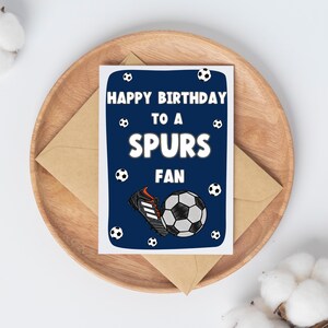 Biglietto per tifosi degli Spurs, biglietto di compleanno per tifosi degli Spurs, biglietto con la squadra preferita, biglietto di calcio, amante degli Spurs, biglietto di compleanno per il Tottenham, regali per tifosi degli Spurs
