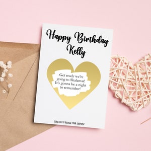 Cadeau personnalisé à gratter pour révéler, carte à gratter pour lui ou elle, cadeau surprise des Fêtes, carte à gratter de Noël, cadeau d'anniversaire surprise