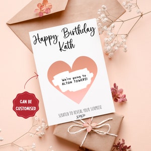 Carte à gratter surprise personnalisable, cadeau de Noël personnalisé, message secret et cadeau d'expérience pour lui ou elle, cadeau de Noël surprise