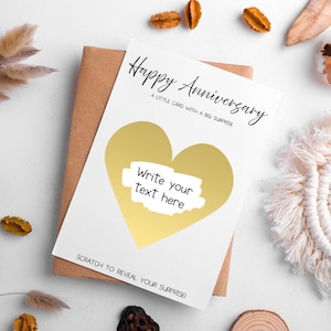 Bon d'échange personnalisé, carte à gratter surprise pour homme, cadeau pour enfants et adultes, message secret caché