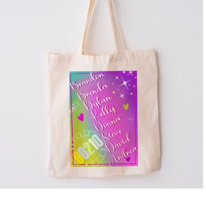 Beverly hills 90210 Tote bag, Born in the 90s gift, Shannen Doherty, Brenda Walsh, Nineties bag, Teen Tv show, Luke Perry, 90s girl bag
