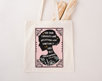 Bolsa de tela con cita de Jane Austen: regalo para amantes de los libros de Orgullo y prejuicio