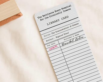Silence of the Lambs bookmark, 90s movie bookmark, Hannibal Lecter bookmark, Psychology student gift, Horror Gothic bookmark, Movie bookmark