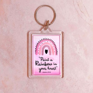 Rainbow Brite keychain, Rainbow Brite quote, Positive keychain, Rainbow boho keychain, 1980s Rainbow Brite, Retro kids gift, cartoon 80s