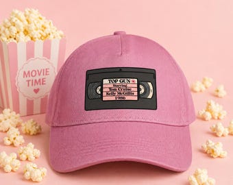 Personalised VHS retro video cap, Customised Movie tape hat, Custom Movie Night gift, Movie Lover, Cinema movie hat, retro baseball cap