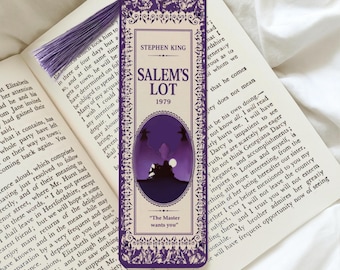 Salems Lot book Bookmark, Horror Book Lover Gift, Literary Bookmark, Dracula gift, Bookish Accessory, vampire movie bookmark, gothic horror