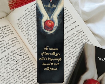 Twilight Book Bookmark, Edward & Bella Quote, Fantasy Literary Accessory
