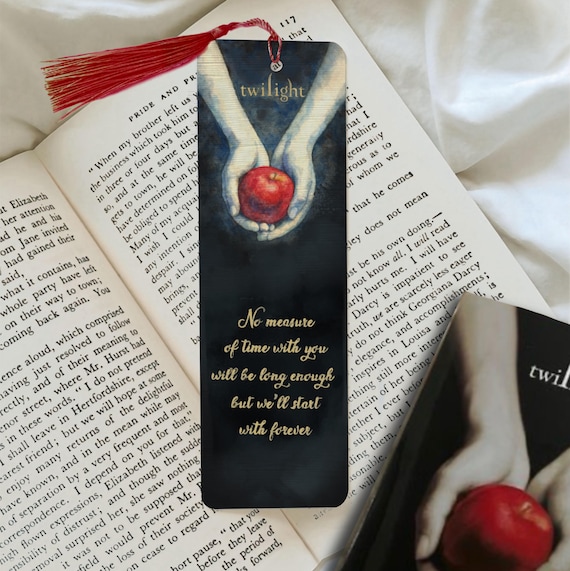 Twilight book Bookmark,  fantasy Book Lover Gift, Literary Quote Bookmark,  Edward & Bella Quote, Bookish Accessory, vampire movie bookmark